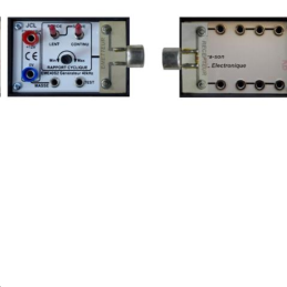 Générateur de salve et continu 40kHz avec son module émetteur enfichable et un boîtier avec un module récepteur.