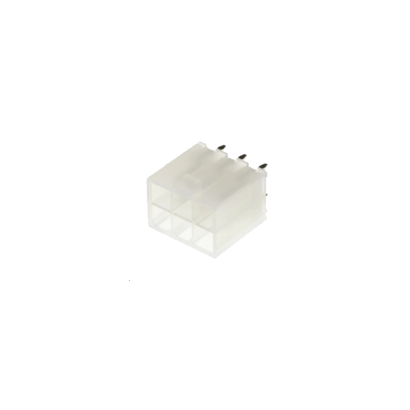 Embase pour CI Molex, Mini-Fit Jr, 6 pôles , 4.2mm, 2 rangées